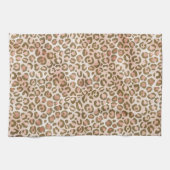 Peach Brown Leopard Print Theedoek (Horizontaal)
