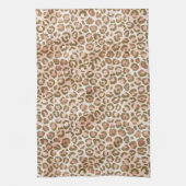 Peach Brown Leopard Print Theedoek (Verticaal)
