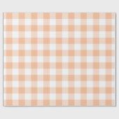 Peach Buffalo Check Patroon Cadeaupapier (Vlak)