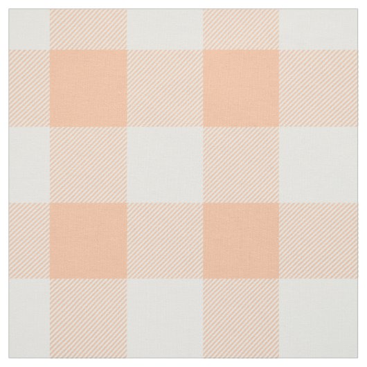 Peach Buffalo Check Patroon Stof (Swatch)