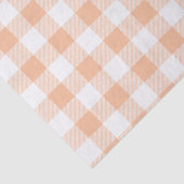 Peach Buffalo Check Patroon Tissuepapier (Detail)