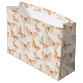 Peach Butterflies Birthday Groot Cadeauzakje (Achterkant Gekanteld)