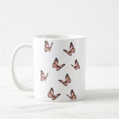 Peach Butterflies Koffiemok (Links)