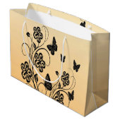 Peach Butterfly Garden Groot Cadeauzakje (Achterkant Gekanteld)