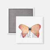 Peach Butterfly inspirerend quote Magneet (Voorkant / Achterkant)