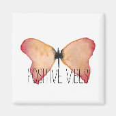 Peach Butterfly inspirerend quote Magneet (Voorkant)