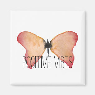 Peach Butterfly inspirerend quote Magneet