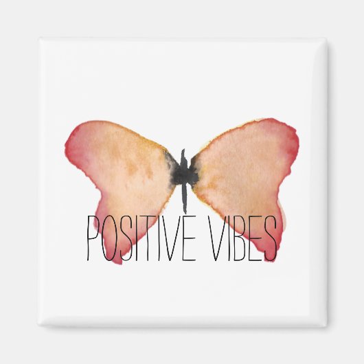 Peach Butterfly inspirerend quote Magneet (Voorkant)