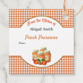 Peach Canning Jar Square Hang Label (Achterkant)
