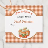 Peach Canning Jar Square Hang Label (Voorkant)