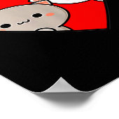 Peach Cartoon Love Goma Cat Valentine’s Day Heart  Poster (Hoek)