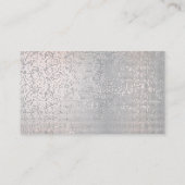 Peach Champaign Grey Vip Stripes Confetti Silver Visitekaartje (Achterkant)