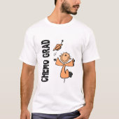 Peach CHEMO AFSTUDEERDER 1 (baarmoederhalskanker) T-shirt (Voorkant)