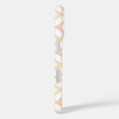 Peach Chevron Geometric Pattern iPhone 16 Case (Achterkant / Rechts)