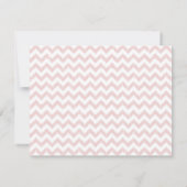 Peach Chevron Ikat Monogrammed Flat Notecard Notitiekaartje (Achterkant)
