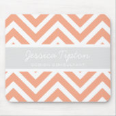 Peach Chevron Mousepad | TBM Muismat (Voorkant)
