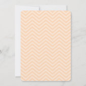 Peach Chevron Wedding Invitations Kaart (Achterkant)