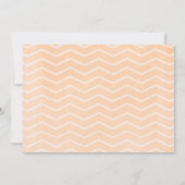 Peach Chevron Wedding Invitations Kaart (Achterkant)
