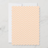 Peach Chevron Wedding Invitations Kaart (Achterkant)