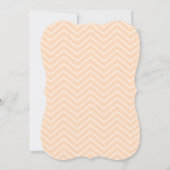 Peach Chevron Wedding Invitations Kaart (Achterkant)