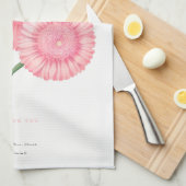 Peach Chrysanthemum dank u Theedoek (Quarter Fold)