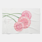 Peach Chrysanthemum dank u Theedoek (Horizontaal)