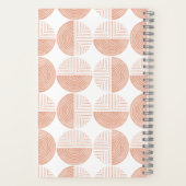 Peach Circle Geometric Pattern Spiral Notitieboek (Achterkant)
