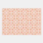 Peach Classic  naadloos Damask-patroon Inpakpapier Vel (Voorkant 2)