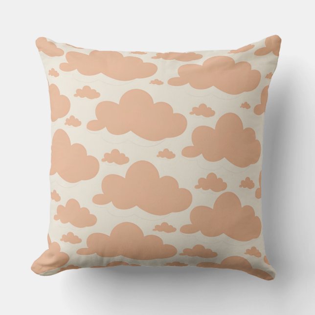 Peach Cloud Sky Pillow Kussen (Voorkant)