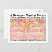 Peach Cobbler Martini Recept Briefkaart (Voorkant / Achterkant)