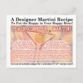 Peach Cobbler Martini Recept Briefkaart (Voorkant)