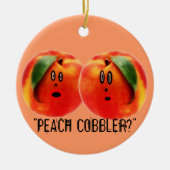 Peach Cobbler Scare Keramisch Ornament (Voorkant)