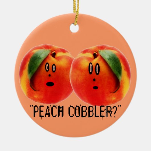 Peach Cobbler Scare Keramisch Ornament (Voorkant)