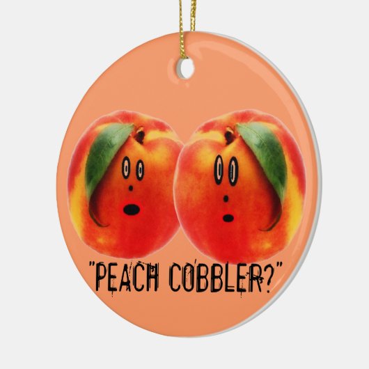 Peach Cobbler Scare Keramisch Ornament (Links)