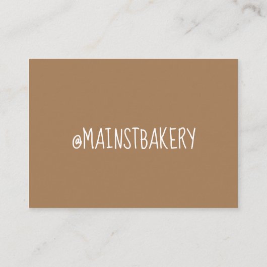 Peach Cobbler Southern Bakery Pastry Chef Visitekaartje (Achterkant)