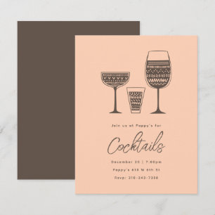 Peach Cocktail Party Kaart