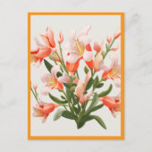 PEACH COLORED FLOWERS #1 BRIEFKAART (Voorkant)