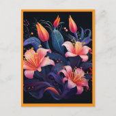 PEACH  COLORED FLOWERS #2 BRIEFKAART (Voorkant)