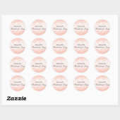 Peach Confetti Bachelorette Party Sticker (Vel)