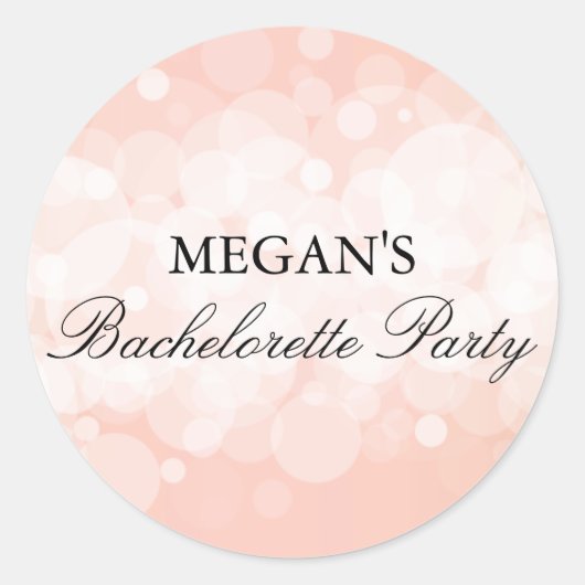 Peach Confetti Bachelorette Party Sticker (Voorkant)