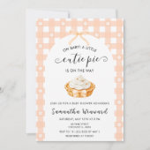 Peach Coquette Cutie Pie Baby Shower Kaart (Voorkant)
