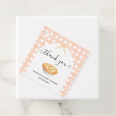 Peach Coquette Pie Baby Shower Thank You Bedankjes Labels (In situ)