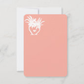 Peach Coral Beach Destination Wedding Invitations Kaart (Achterkant)