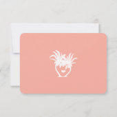 Peach Coral Beach Destination Wedding RSVP Kaart (Achterkant)