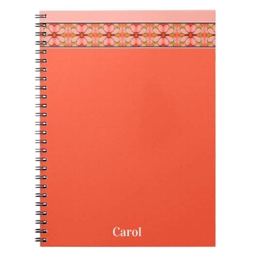 Peach Coral Designer Notitieboek (Voorkant)