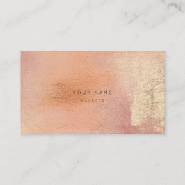 Peach Coral Gold Metalli Abstract Appointcard Afsprakenkaartje