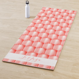 Peach Coral Metallic Abstract Elegant Le Yoga Yogamat