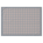 Peach Coral Plaid Katoen Tafelkleed voor Dining (Voorkant (Horizontaal))