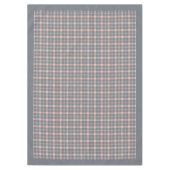 Peach Coral Plaid Katoen Tafelkleed voor Dining (Voorkant)