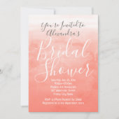 Peach Coral Waterverf Ombre Modern Vrijgezellenfee Kaart (Voorkant)